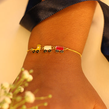 Train enamel slider Bracelet
